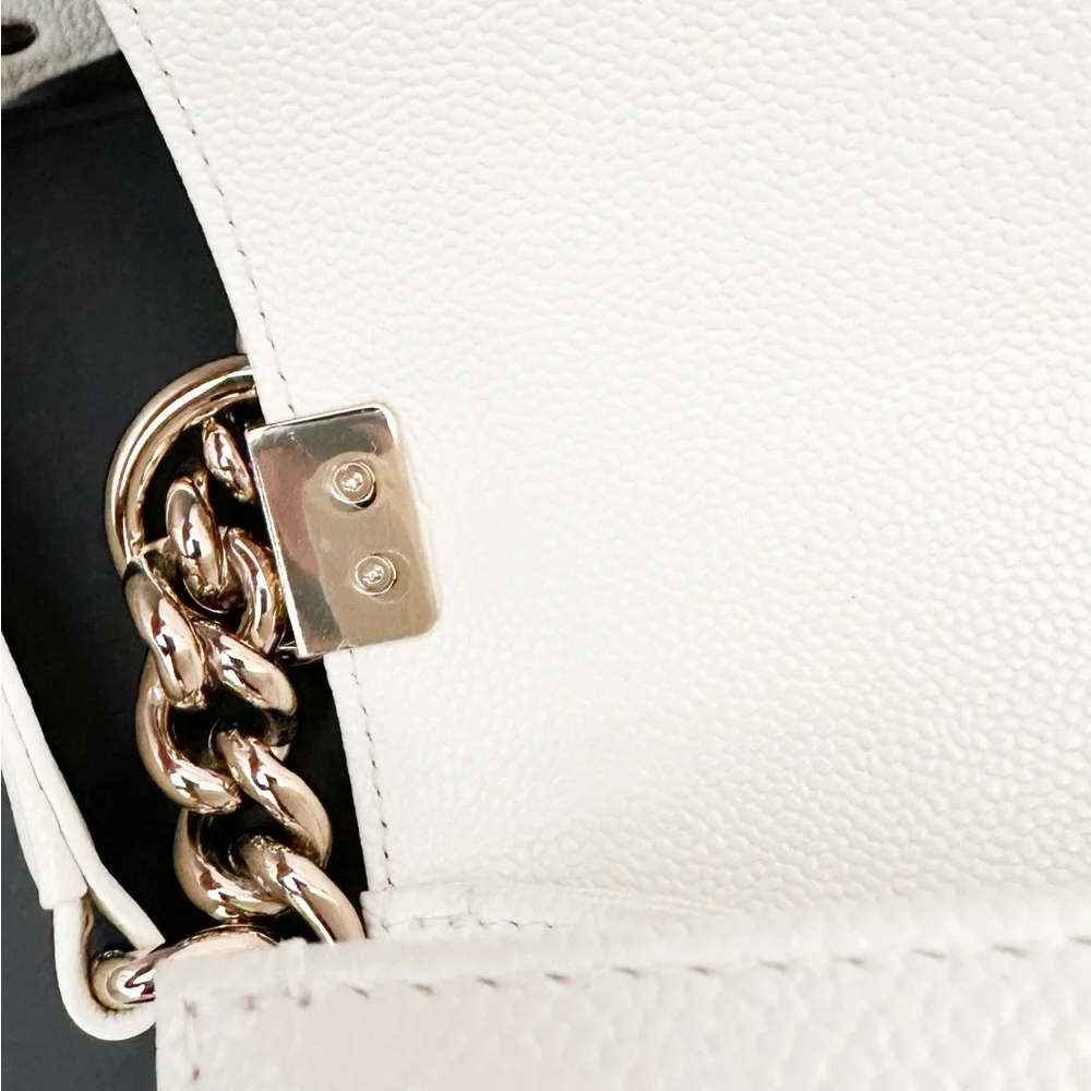 Chanel Caviar Quilted Medium Boy Leather Chain Flap Bag - Picture 14 of 16